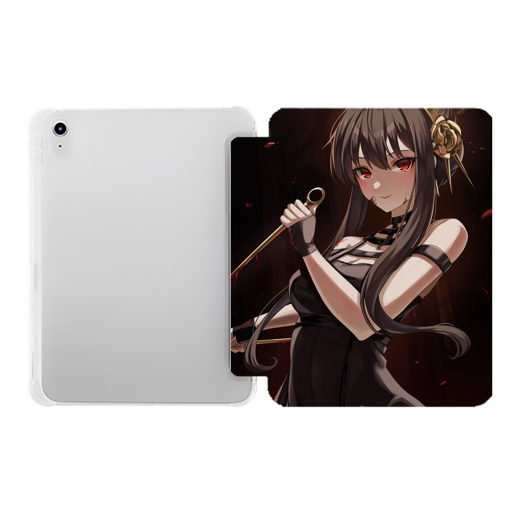 （画像用） SPY×FAMILY间谍家家酒 IPad ケース ペン収納付き 三つ折りスタンド PUレザー×シリコン 対応機種9.5/10.5/10.9インチ